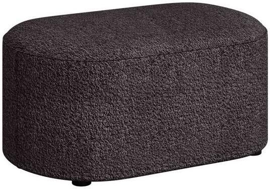 Andas Hocker Poef Tvinne met golvende vering passend bij de hoekbank ook in bouclé b d h: 90 50 44 cm