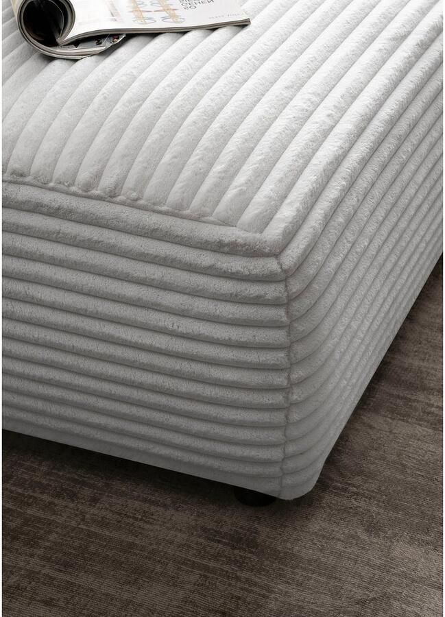 Andas Hoekbank BAKELS L-vorm in cord of bouclé stof moderne bank naar keuze chaise longue rechts links comfortabel zitcomfort