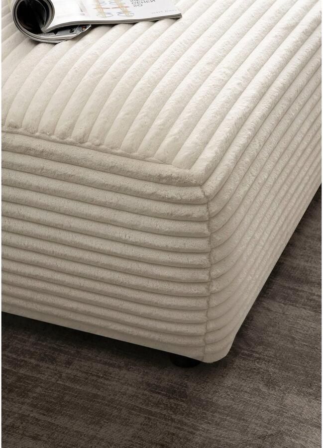 Andas Hoekbank BAKELS L-vorm in cord of bouclé stof moderne bank naar keuze chaise longue rechts links comfortabel zitcomfort