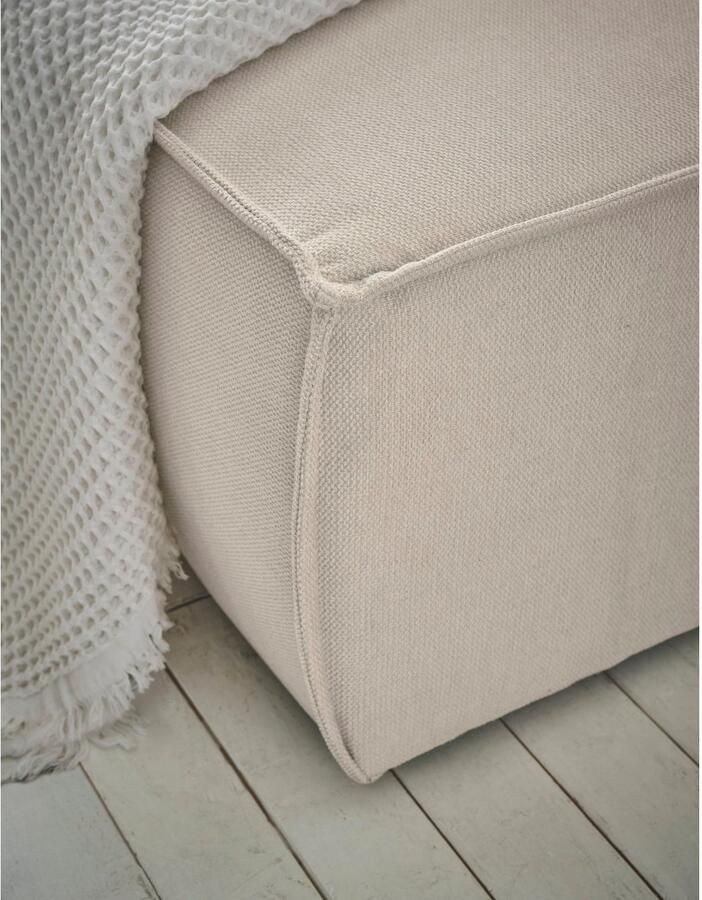 Andas Hoekbank FINNLEY Slaapbank 267 cm L-vorm met Slaapfunctie & Bedlade beschikbaar in de stofkwaliteiten bouclé structuur fijn en mega cord