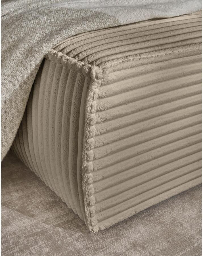 Andas Zithoek FINNLEY U-Vorm XXL 329 cm Slaapbank Slaapfunctie m. Bedlade beschikbaar in de stofkwaliteiten bouclé structuur fijn en mega cord