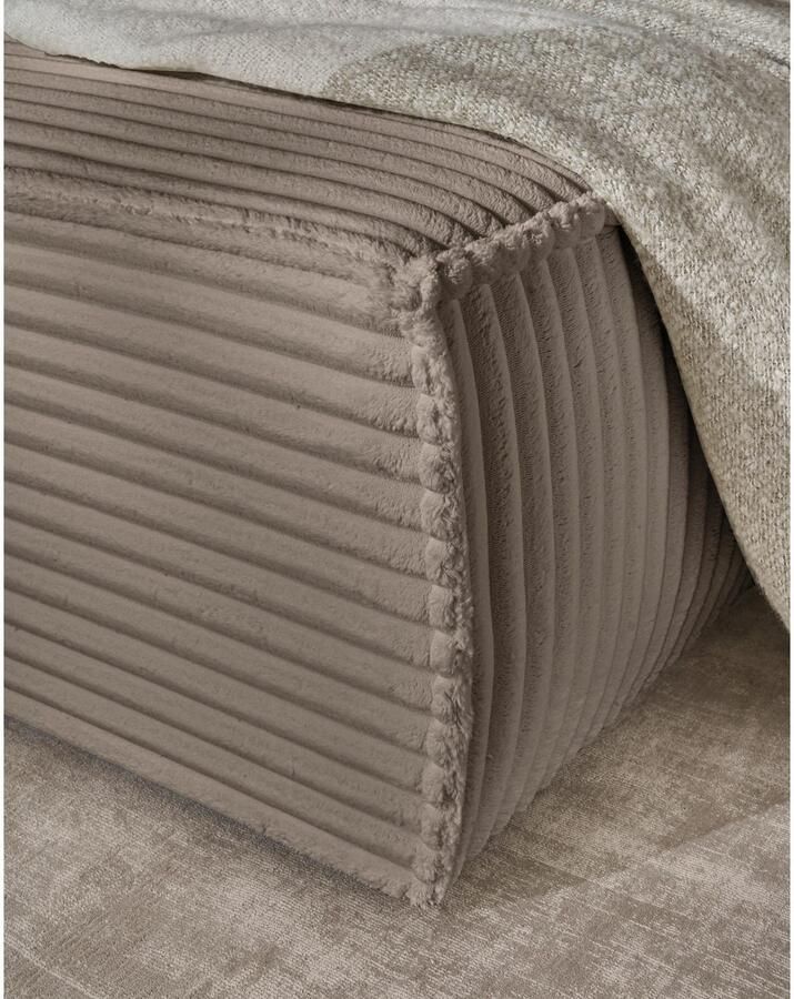 Andas Zithoek FINNLEY U-Vorm XXL 329 cm Slaapbank Slaapfunctie m. Bedlade beschikbaar in de stofkwaliteiten bouclé structuur fijn en mega cord