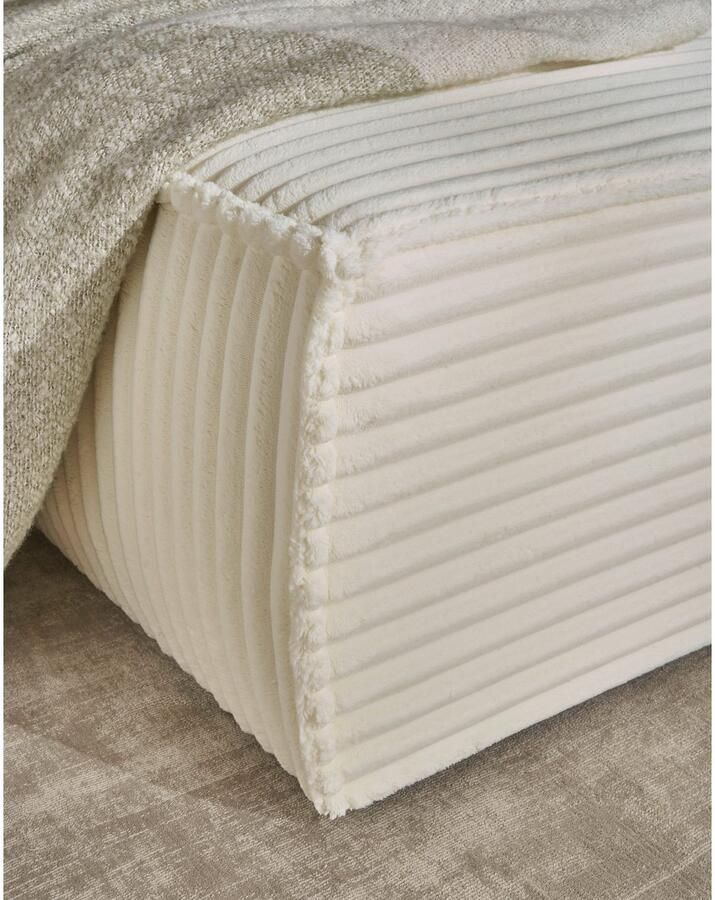 Andas Zithoek FINNLEY U-Vorm XXL 329 cm Slaapbank Slaapfunctie m. Bedlade beschikbaar in de stofkwaliteiten bouclé structuur fijn en mega cord