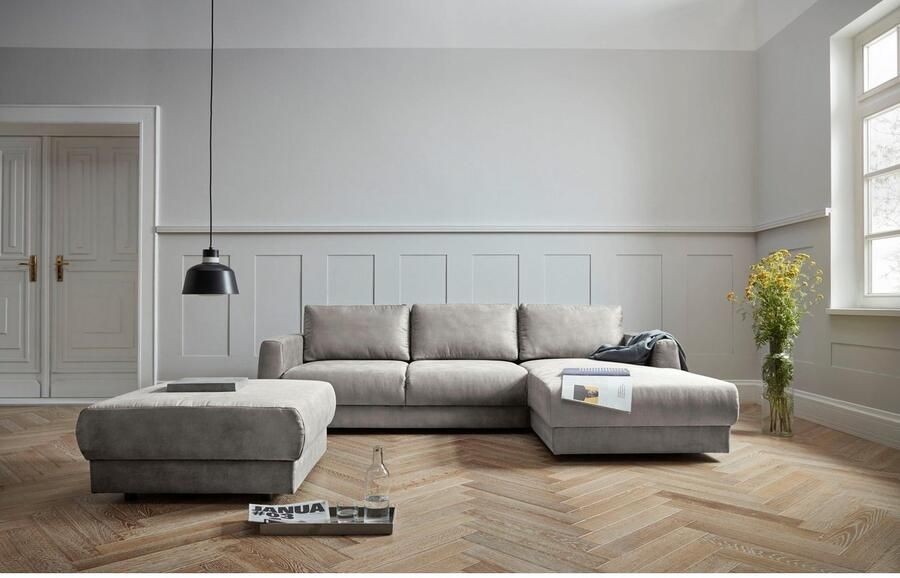 Andas Hoekbank Hobro L-vorm in 3 stofkwaliteiten in vele kleuren design by morten georgsen (2-delig)