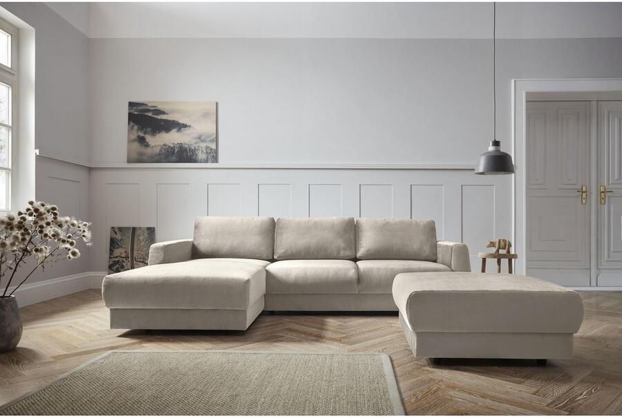 Andas Hoekbank Hobro L-vorm in 3 stofkwaliteiten in vele kleuren design by morten georgsen (2-delig)