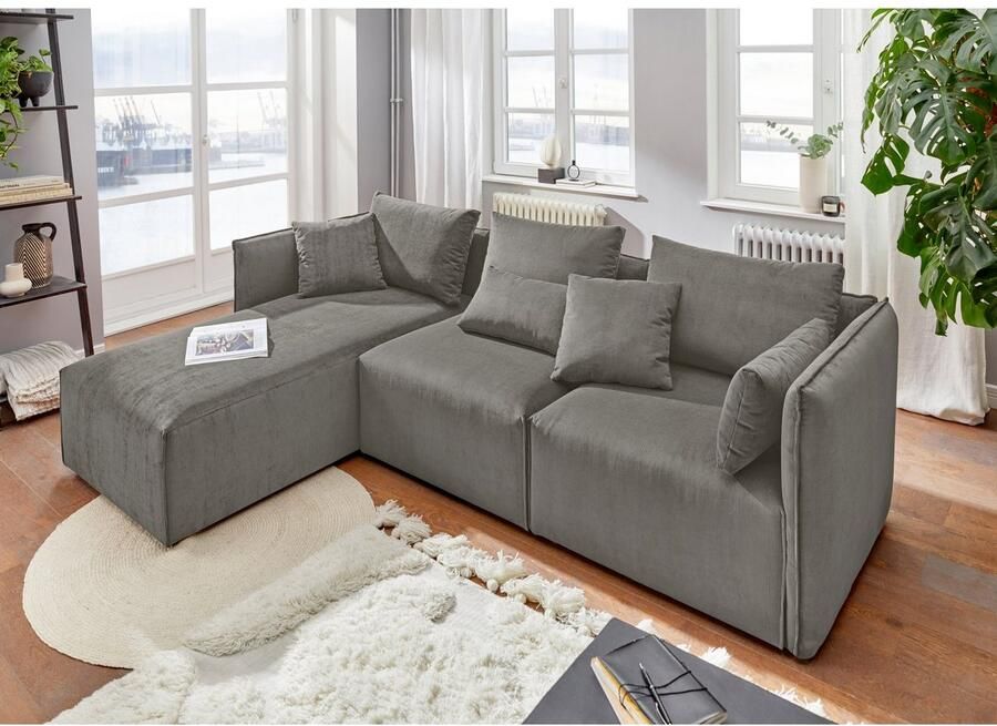 Andas Hoekbank Nöre L-vorm 3 delen in vele bekledingskwaliteiten en kleuren. module onderdelen zie "nöre" (3-delig)