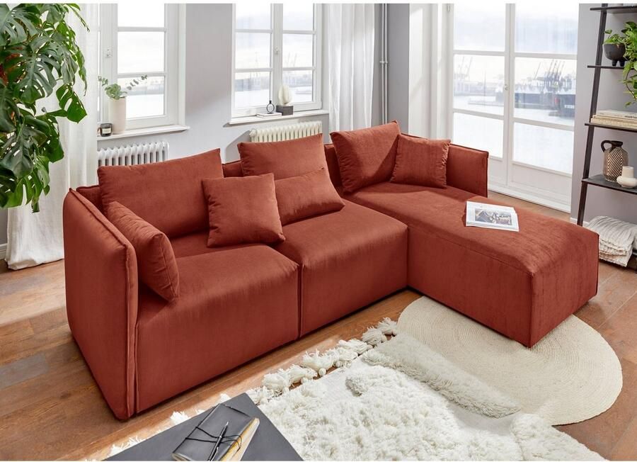 Andas Hoekbank Nöre L-vorm 3 delen in vele bekledingskwaliteiten en kleuren. module onderdelen zie "nöre" (3-delig)