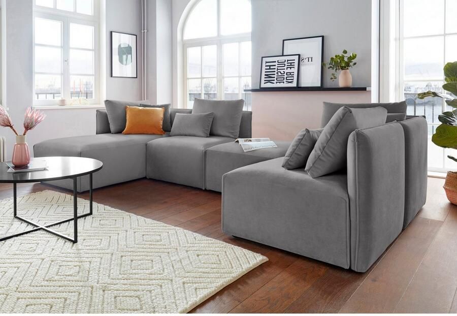 Andas Hoekbank Nöre L-vorm 3 delen in vele bekledingskwaliteiten en kleuren. module onderdelen zie "nöre" (3-delig)