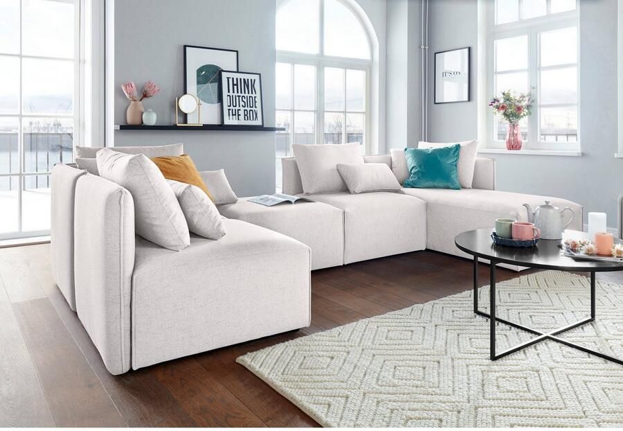 Andas Hoekbank Nöre L-vorm 3 delen in vele bekledingskwaliteiten en kleuren. module onderdelen zie "nöre" (3-delig)