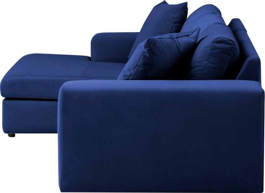 Andas Hoekbank SLEETLAND XXL van fluweel of in vintage leer-look L-model