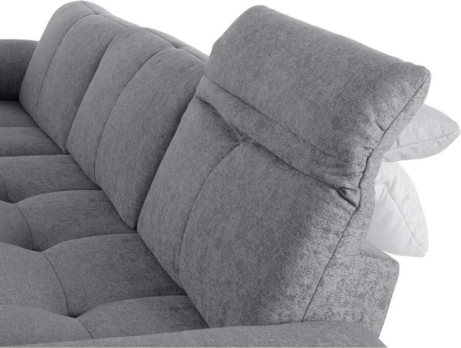 Andas Hoekbank Stenlille Multifunctionele sofa L-vorm incl. verstelbare zitdiepte hoofdbord en armleuning