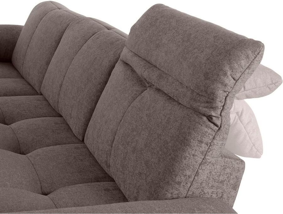 Andas Hoekbank Stenlille Multifunctionele sofa L-vorm incl. verstelbare zitdiepte hoofdbord en armleuning