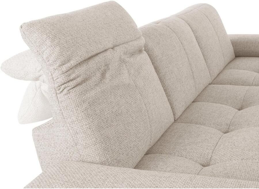 Andas Hoekbank Stenlille Multifunctionele sofa L-vorm incl. verstelbare zitdiepte hoofdbord en armleuning
