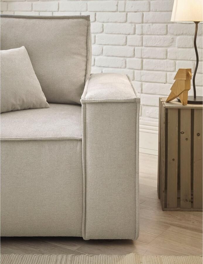 Andas Loveseat FINNLEY Loveseat & Hocker in set trendy stoffen incl. Sierkussens beschikbaar in de stofkwaliteiten bouclé structuur fijn en mega cord (2-delig)