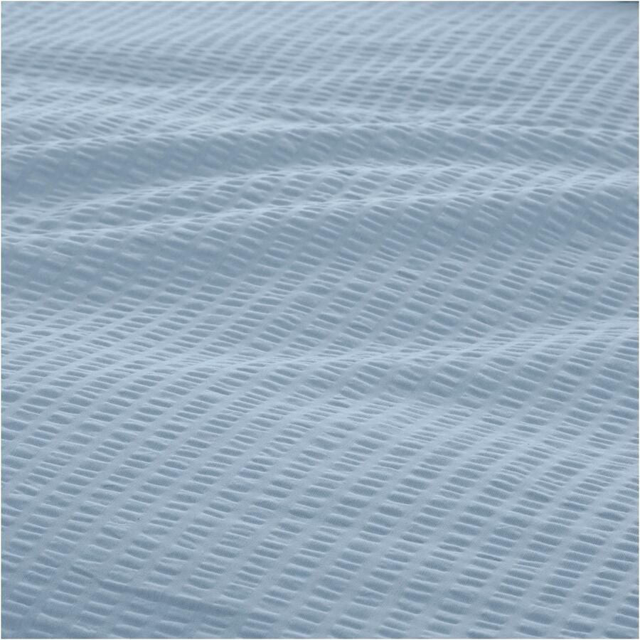 Andas Overtrekset Sari2 in mt. 135x200 of 155x220 cm van katoen uni dekbedovertrek in seersucker kwaliteit ideaal voor zomer (2-delig)
