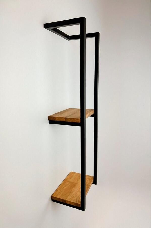 Andas Rek Berat van massief eiken in combinatie met metaal