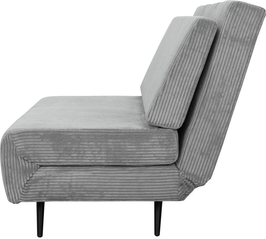 Andas Slaapbank LINNEA Daybed met opklapbaar ligoppervlak in geweven stof velours corduroy