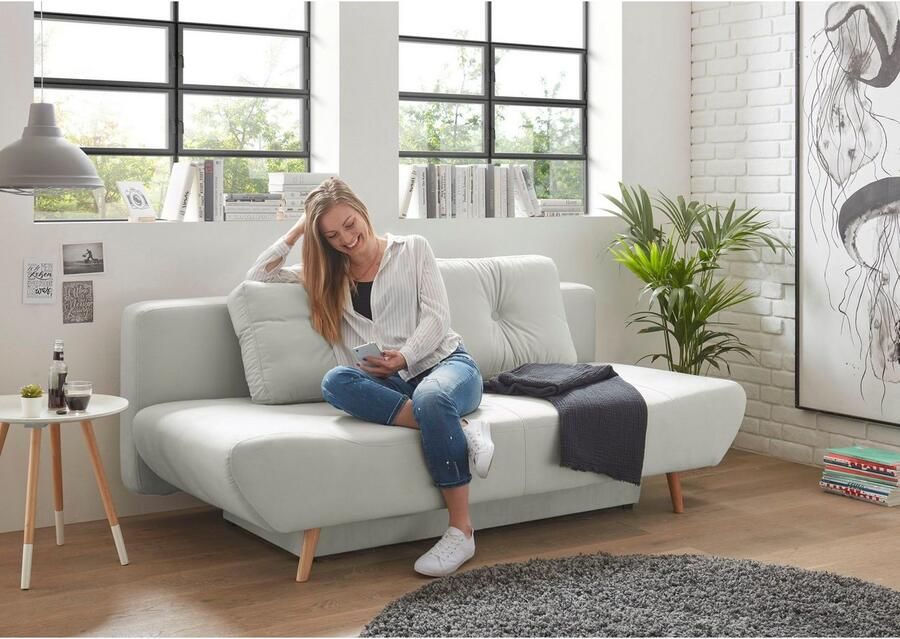 Home affaire Slaapbank Segmon simpel in een comfortabel te bed veranderen inclusief bedkist