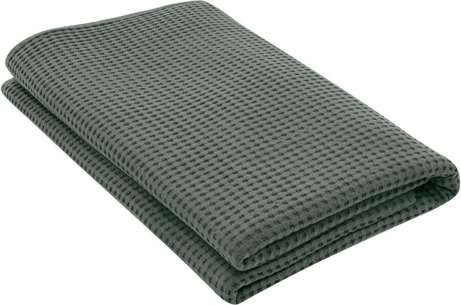 Andas Sprei Greta in wafelpiqué-look vele kleuren beschikbaar deken vanaf 150x250 cm