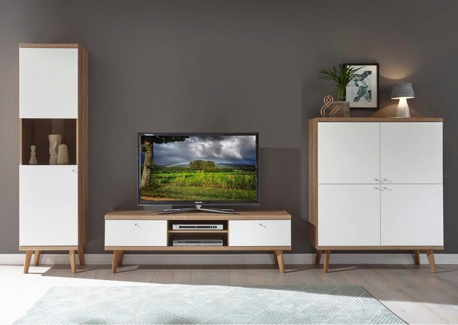 Andas Vitrinekast MERLE Scandi Design hoogte 197 cm