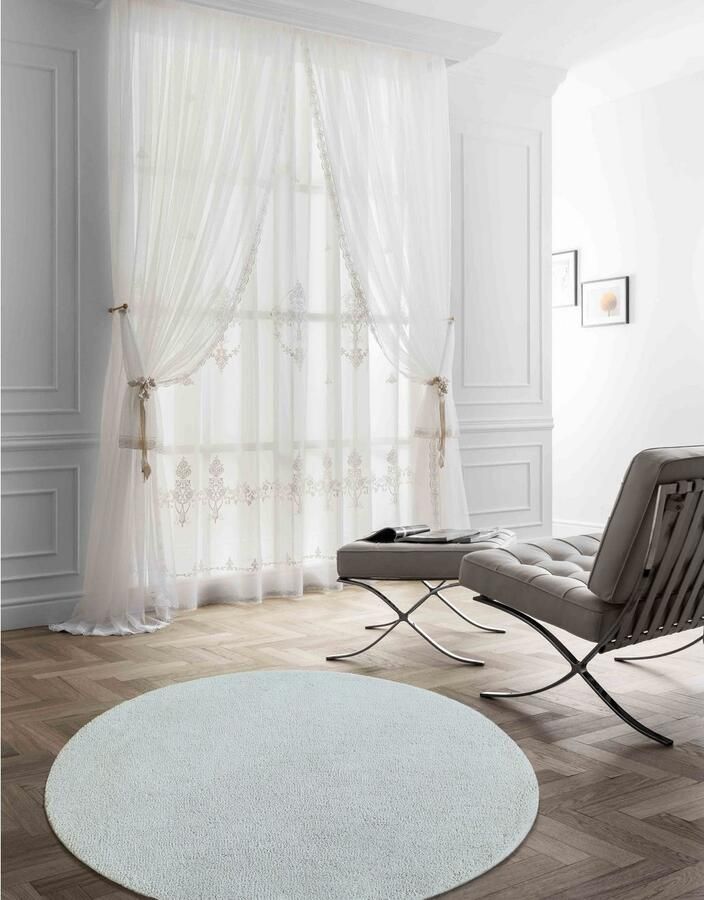 Andas Vloerkleed Malik extra zacht plat unikleuren uni gemakkelijk in onderhoud elegant