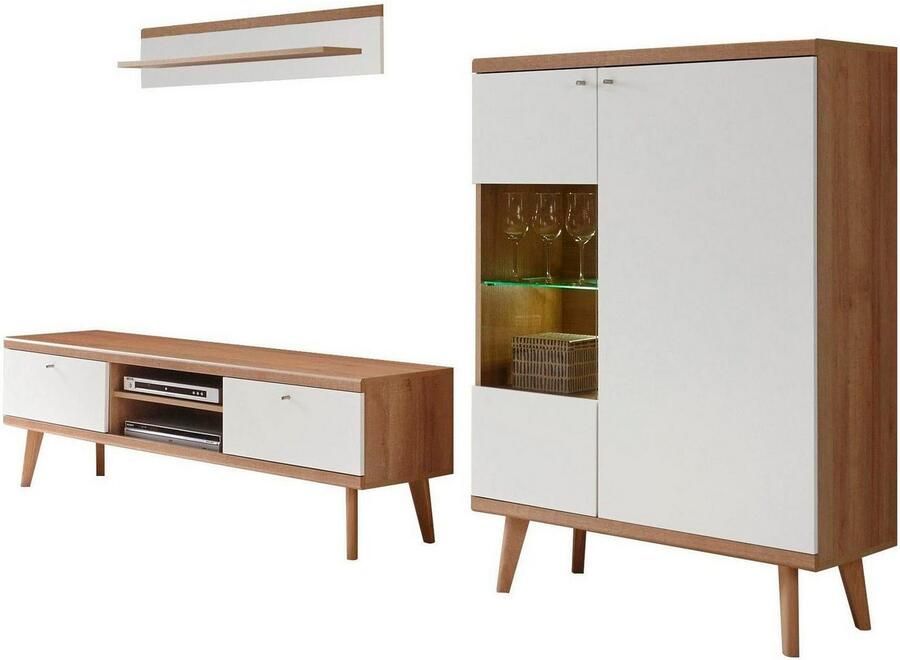 Andas Wandmeubel MERLE met bijzondere randen (set 3 stuks)