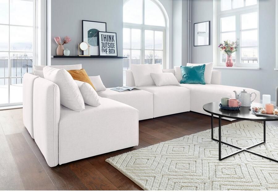 OTTO Hocker Nöre Modulair om samen te stellen in vele stofkwaliteiten en kleuren