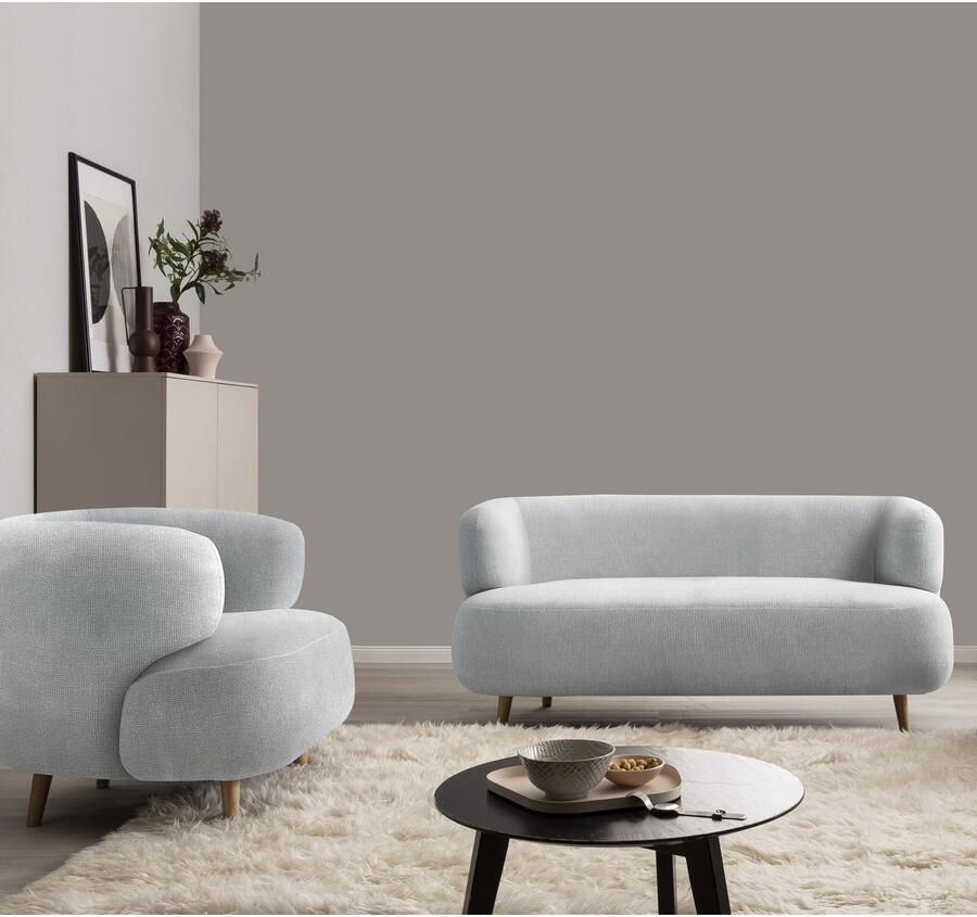 Andas Zithoek Tistam 2-delig 2-zits en stoel ronde organische vorm