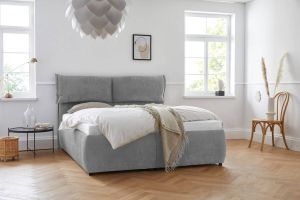 Andas Bekleed ledikant Jenson als bedframe of met 3 matrassoorten en hardheden