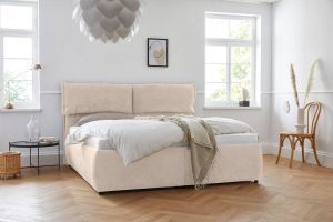 Andas Bekleed ledikant Jenson als bedframe of met 3 matrassoorten en hardheden