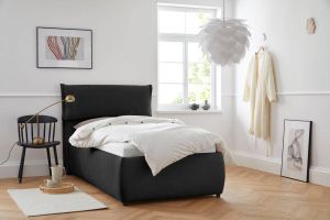 Andas Bekleed ledikant Jenson als bedframe of met 3 matrassoorten en hardheden