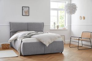 Andas Bekleed ledikant Jenson als bedframe of met 3 matrassoorten en hardheden
