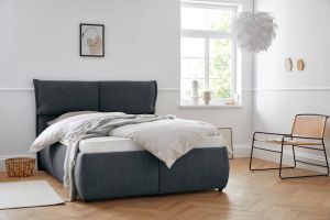 Andas Bekleed ledikant Jenson als bedframe of met 3 matrassoorten en hardheden