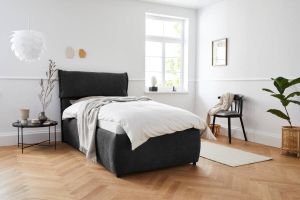 Andas Bekleed ledikant Jenson als bedframe of met 3 matrassoorten en hardheden