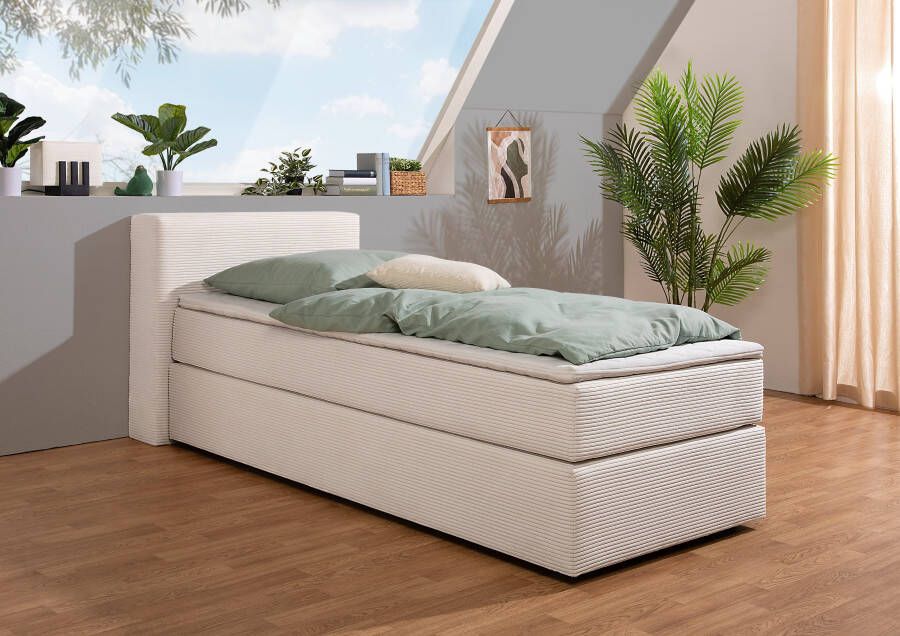 Andas Boxspring Åby In cord bekleding optioneel met en zonder matras verkrijgbaar