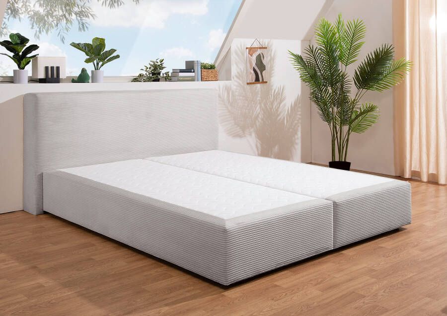 Andas Boxspring Åby In cord bekleding optioneel met en zonder matras verkrijgbaar