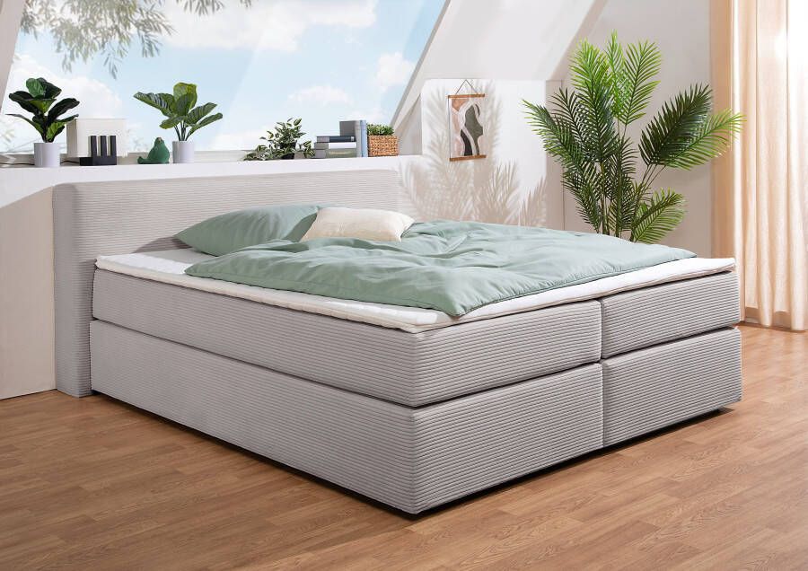 Andas Boxspring Åby In cord bekleding optioneel met en zonder matras verkrijgbaar