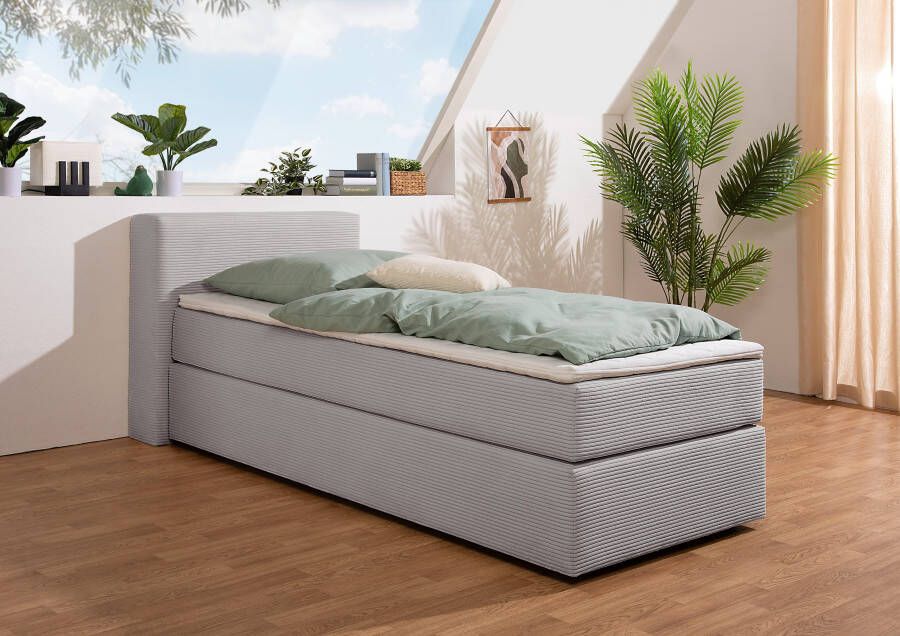 Andas Boxspring Åby In cord bekleding optioneel met en zonder matras verkrijgbaar