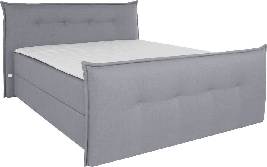 Andas Boxspring Kederleicht inclusief voetbord bedkist & topmatras in 4 breedten en 2 hardheden