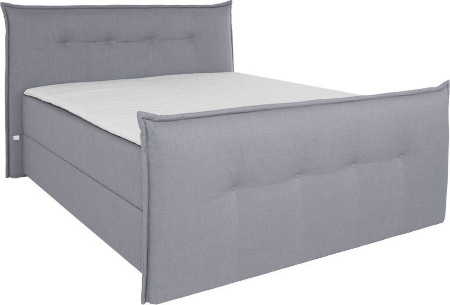 Andas Boxspring Kederleicht inclusief voetbord bedkist & topmatras in 4 breedten en 2 hardheden