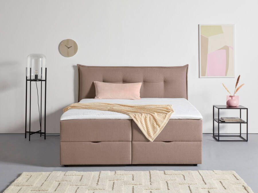 Andas Boxspring Lichtgewicht inclusief bedkist & topmatras in 4 breedten en 2 hardheden