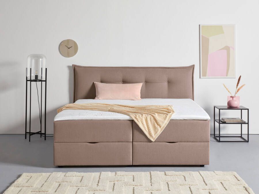 Andas Boxspring Lichtgewicht inclusief bedkist & topmatras in 4 breedten en 2 hardheden