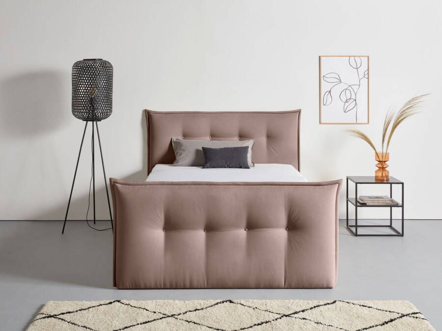 Andas Boxspring Lichtgewicht inclusief voetbord bedkist & topmatras in 4 breedten en 2 hardheden