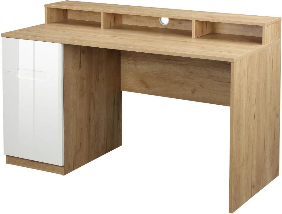 Andas Bureau Lund Monitorsteun hoogglans fronten breedte 140 cm