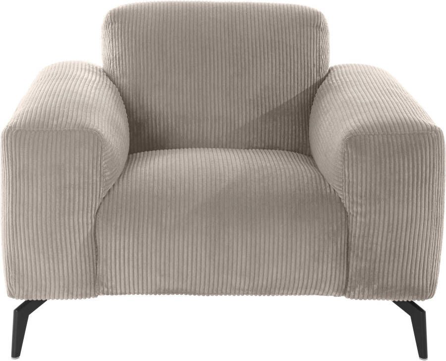 Andas Fauteuil Drobak met cord overtrekstof extra brede armleuningen