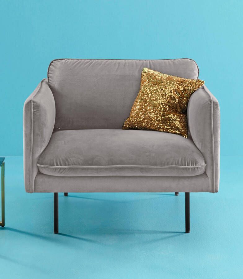 Andas Fauteuil Levon in een moderne look met metalen poten