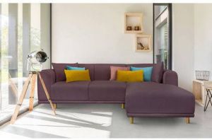 Andas Hoekbank Maroon in een scandinavisch design met losse kussens