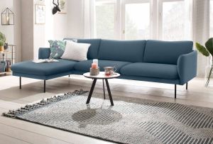 Andas Hoekbank Mavis met chaise longue met losse zit- en rugkussens scandinavische stijl