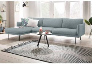 Andas Hoekbank Mavis met chaise longue met losse zit- en rugkussens scandinavische stijl