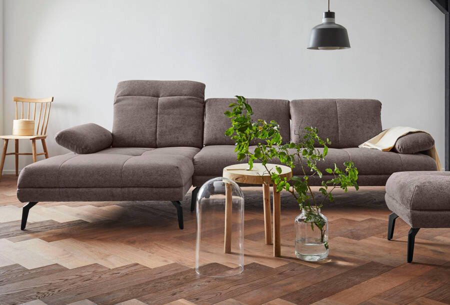 Andas Hoekbank Stenlille Multifunctionele sofa L-vorm incl. verstelbare zitdiepte hoofdbord en armleuning